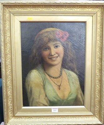 Lot 1002 - Late 19th century school, half length bust...