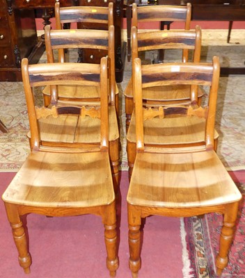 Lot 1327 - A set of six 19th century East Anglian elm...