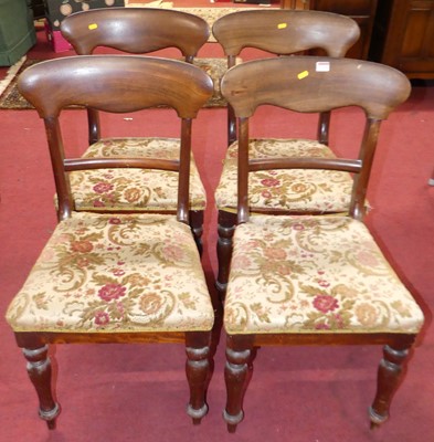 Lot 1329 - A set of four mid-Victorian mahogany dining...
