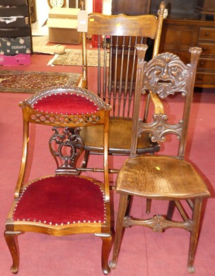 Lot 1335 - An early 20th century elm and oak stickback...