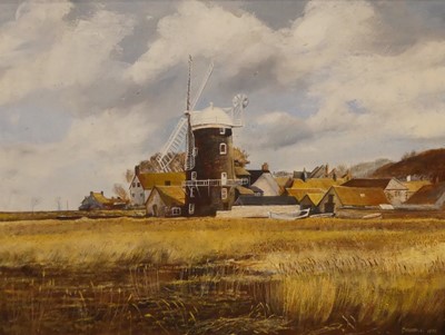 Lot 1010 - John Ginnell - Cley next the Sea, oil on...