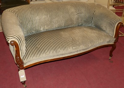 Lot 1342 - A circa 1900 mahogany framed and striped...