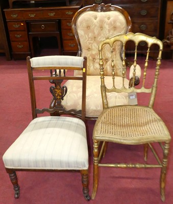 Lot 1344 - A mid-Victorian carved walnut framed showframe...