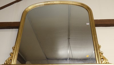 Lot 1084 - A Victorian style gilt framed over mantel...