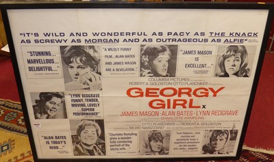 Lot 1015 - A quad film poster for Georgy Girl, in later...