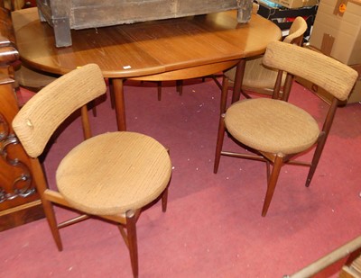 Lot 1360 - A 1960s G-Plan teak 'Fresco' dining suite,...
