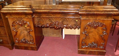 Lot 1363 - A mid-Victorian mahogany and flame mahogany...