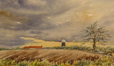 Lot 1043 - Mike Roe - Ringstead, Norfolk, watercolour,...