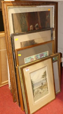 Lot 1051 - Assorted pictures and prints to include H Love...