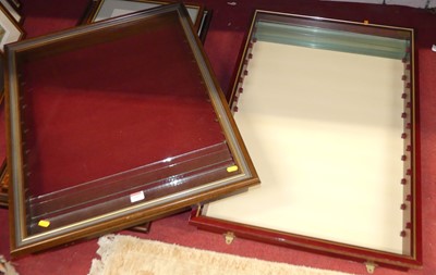 Lot 1055 - A modern glazed collectors' wall cabinet, with...