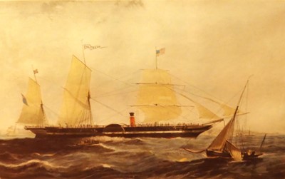 Lot 1066 - H Papprill - View of the Steamship President,...