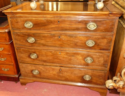 Lot 1365 - A 19th century mahogany squarefront chest of...