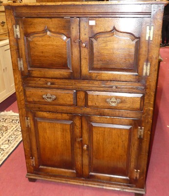 Lot 1369 - A contemporary joined oak side cupboard,...