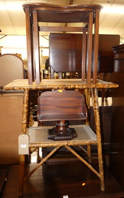 Lot 1373 - An early 20th century bamboo and rush inset...