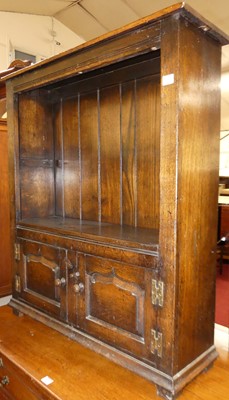 Lot 1378 - A contemporary joined oak dwarf bookcase,...