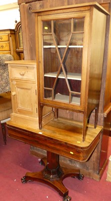 Lot 1384 - A William IV rosewood round cornered fold-over...
