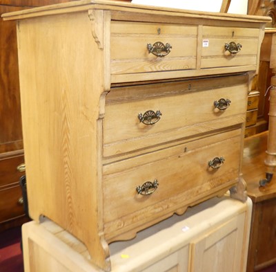 Lot 1388 - An Edwardian ash squarefront chest of two...