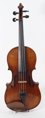Lot 1384 - An early 20th century Continental 4/4 violin...