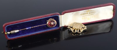Lot 353 - A Victorian yellow metal garnet and seed pearl...