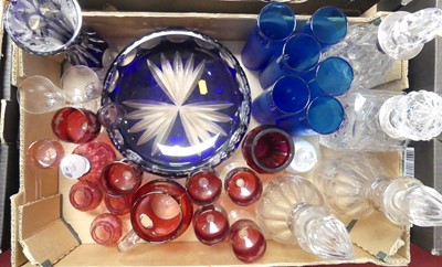Lot 571 - A collection of glassware, to include silver...