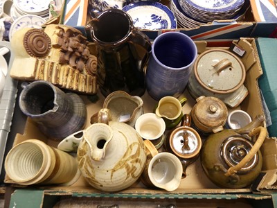 Lot 576 - A collection of studio pottery, to include...