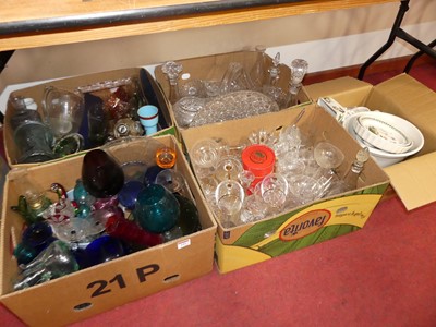 Lot 645 - Five boxes of various ceramic and glassware to...