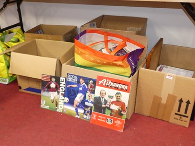 Lot 650 - Six boxes of various sporting programmes...