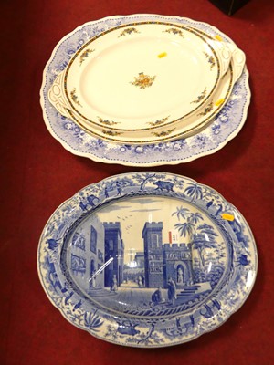 Lot 616 - A collection of meat platters and serving...