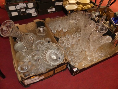 Lot 670 - Three trays of glassware to include Royal...