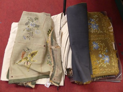 Lot 608 - A collection of tapestry items, to include a...