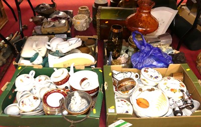 Lot 603 - Four trays of ceramic and other items, to...