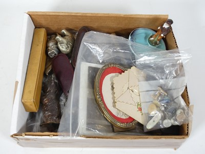 Lot 443 - A collection of items to include a painted...