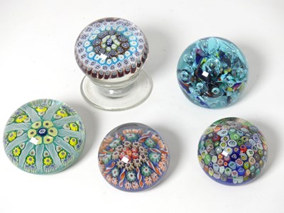 Lot 458 - A collection of art glass paperweights, to...