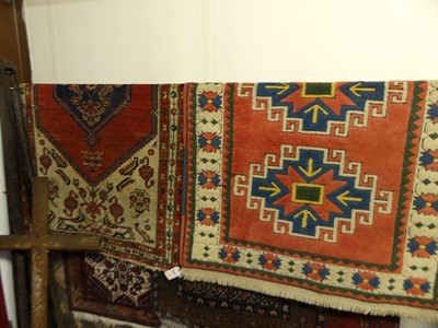 Lot 1147 - A Turkish woollen bright coloured kelim rug,...