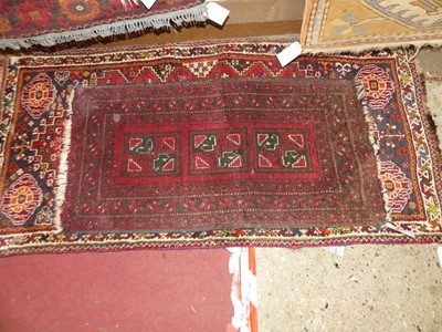 Lot 1149 - A Persian woollen blue & red ground Shiraz...