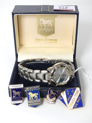 Lot 473 - An Ipswich Town steel cased gentleman's quartz...