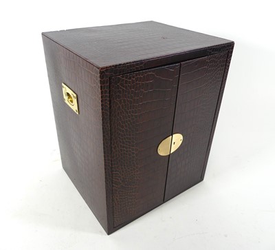 Lot 420 - A Smythson of Bond Street brown simulated...