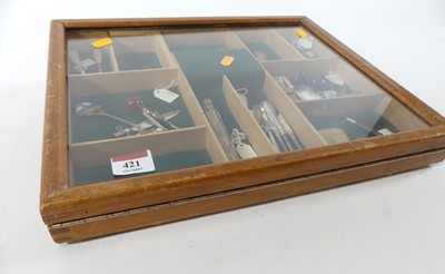 Lot 421 - A table-top display cabinet, w.38cm, with...