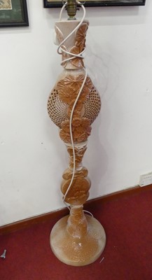 Lot 494 - A Bernard Rooke studio pottery standard lamp,...