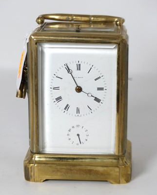 Lot 499 - A 19th century French lacquered brass gorge...