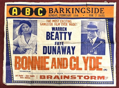 Lot 505 - A film poster for Bonnie & Clyde, starring...