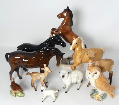 Lot 504 - A collection of Beswick figures, to include a...