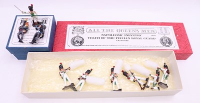 Lot 1566 - All the Queens Men boxed soldier group, to...