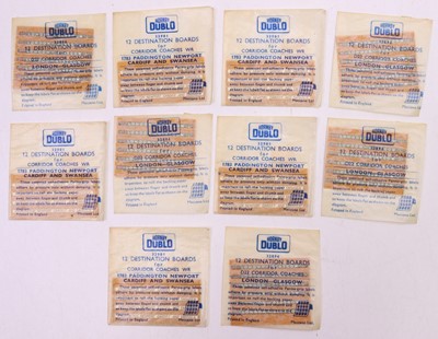 Lot 340 - Ten Hornby Dublo train labels to include 5x...
