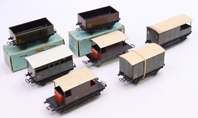 Lot 248 - A collection of seven Hornby Dublo pre-war...