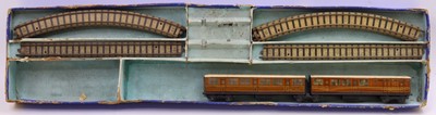 Lot 230 - A Hornby Dublo DP1 pre-war clockwork set,...