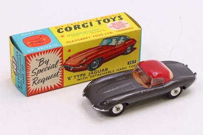 Lot 1341 - Corgi Toys No. 307 E-type Jaguar E Type with...