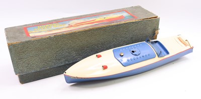 Lot 2110 - Hornby no.3 speed boat, Gannet, in blue, with...