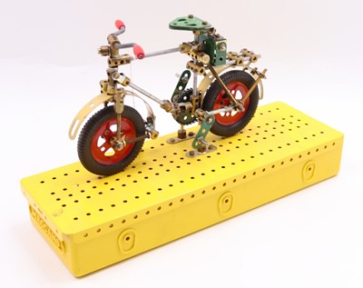 Lot 1806 - Mecano made up model of a bicycle, in gold,...