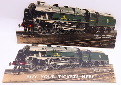 Lot 54 - 2 railway station advertising display cards,...